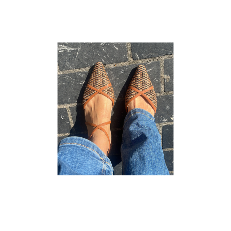 Cata Zapato de Rafia Camel