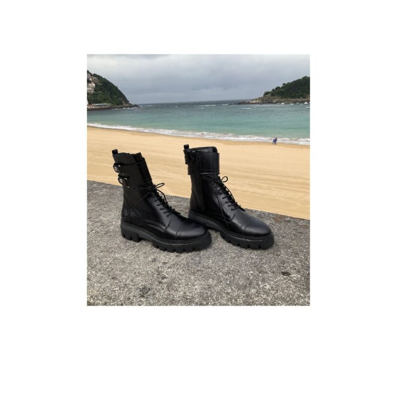 Memphis Botín Piel Negro