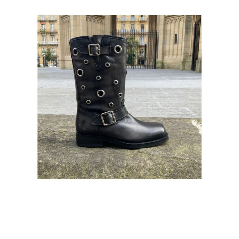 Rodas Bota Negra Piel