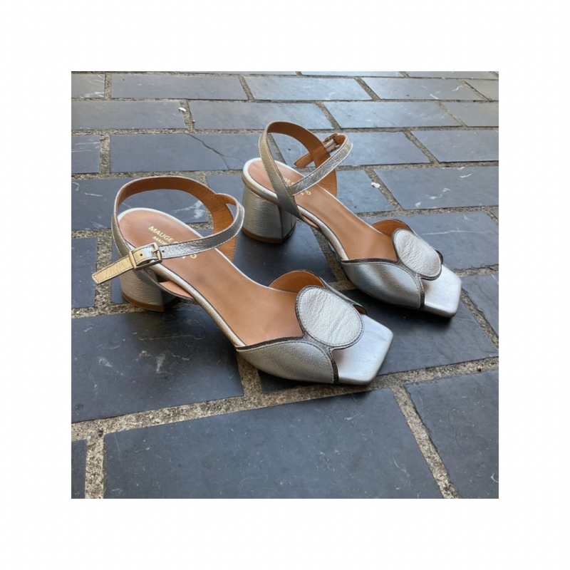 Martinica Sandalia Círculos Plata