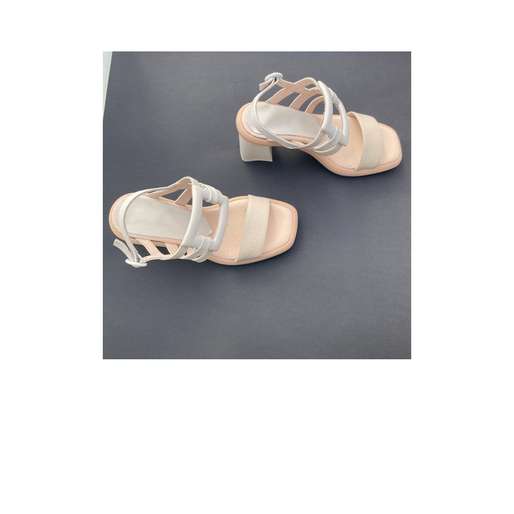 Bosco Sandalia Tacón Blanca - Imagen 3