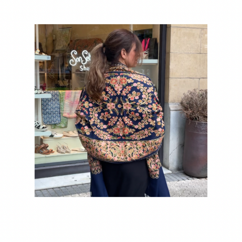 Pañuelo Cashmere Azul Marino